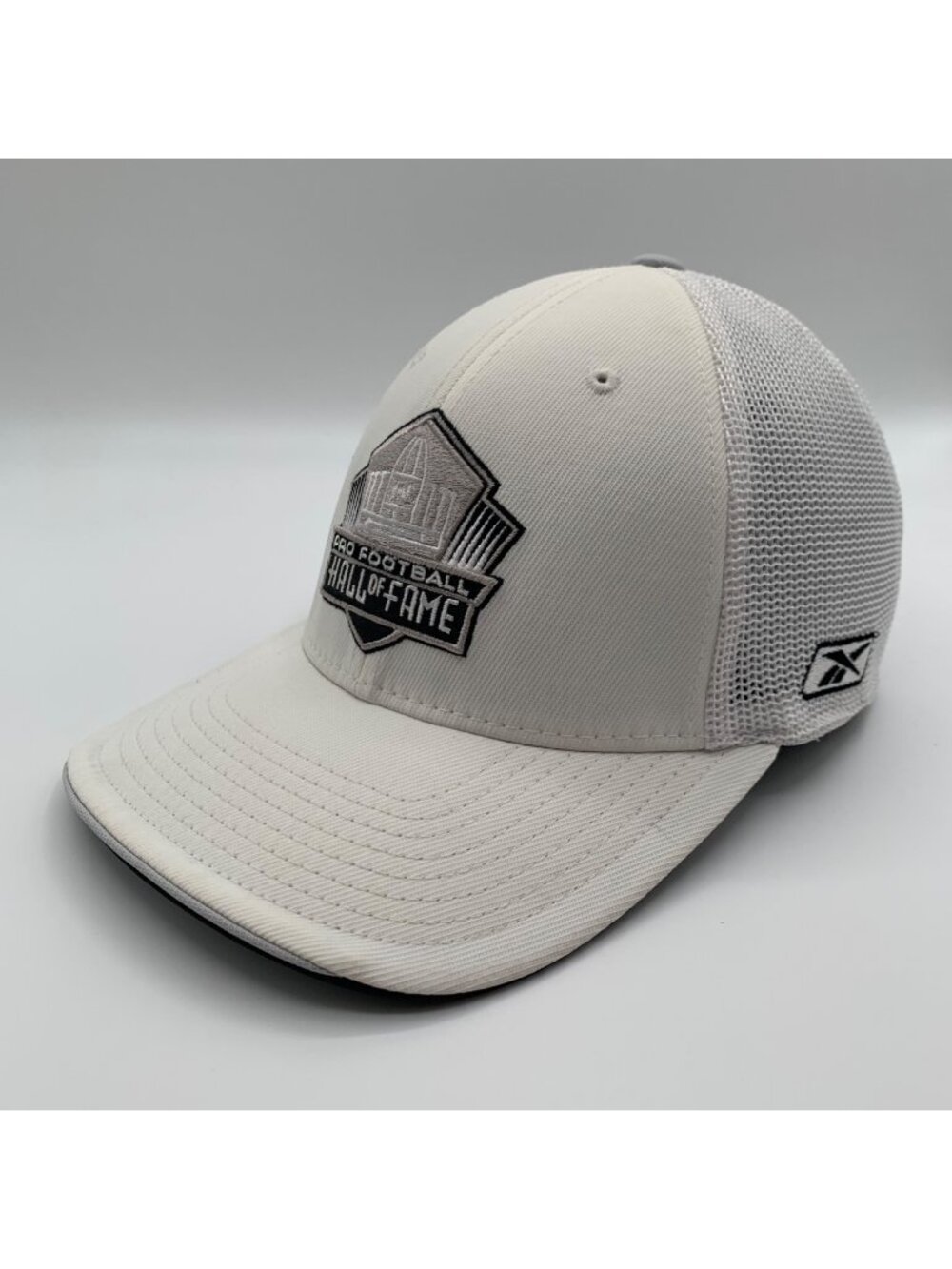 Pro Football Hall of Fame NFL White Reebok Stretch Fitted Trucker Hat One Size